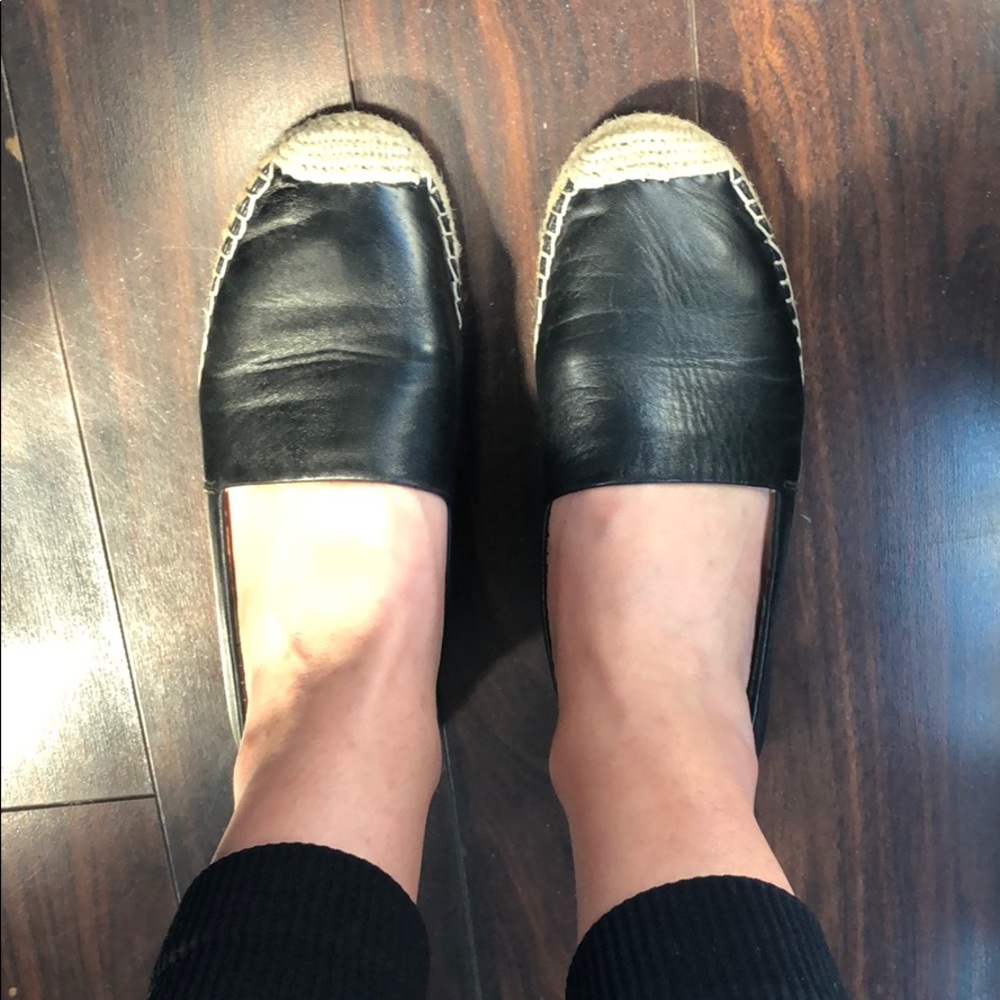 Black leather espadrilles - sam edelman